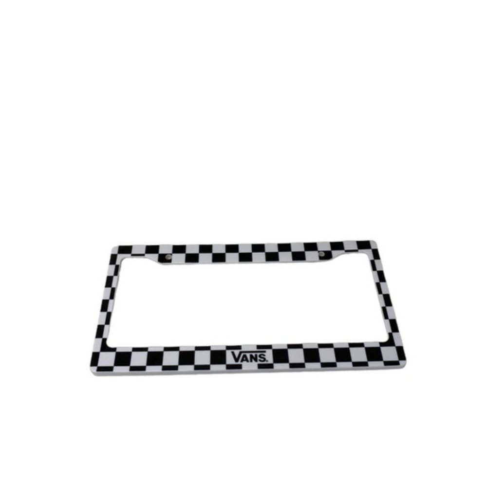 VANS License Plate Cover Frame Family Exclusive Black White Check VN000DNSN0A1 - Picture 5 of 7
